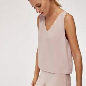 Aritzia Babaton Murphy Blouse Light Blush Pink Tank Top Size Medium
